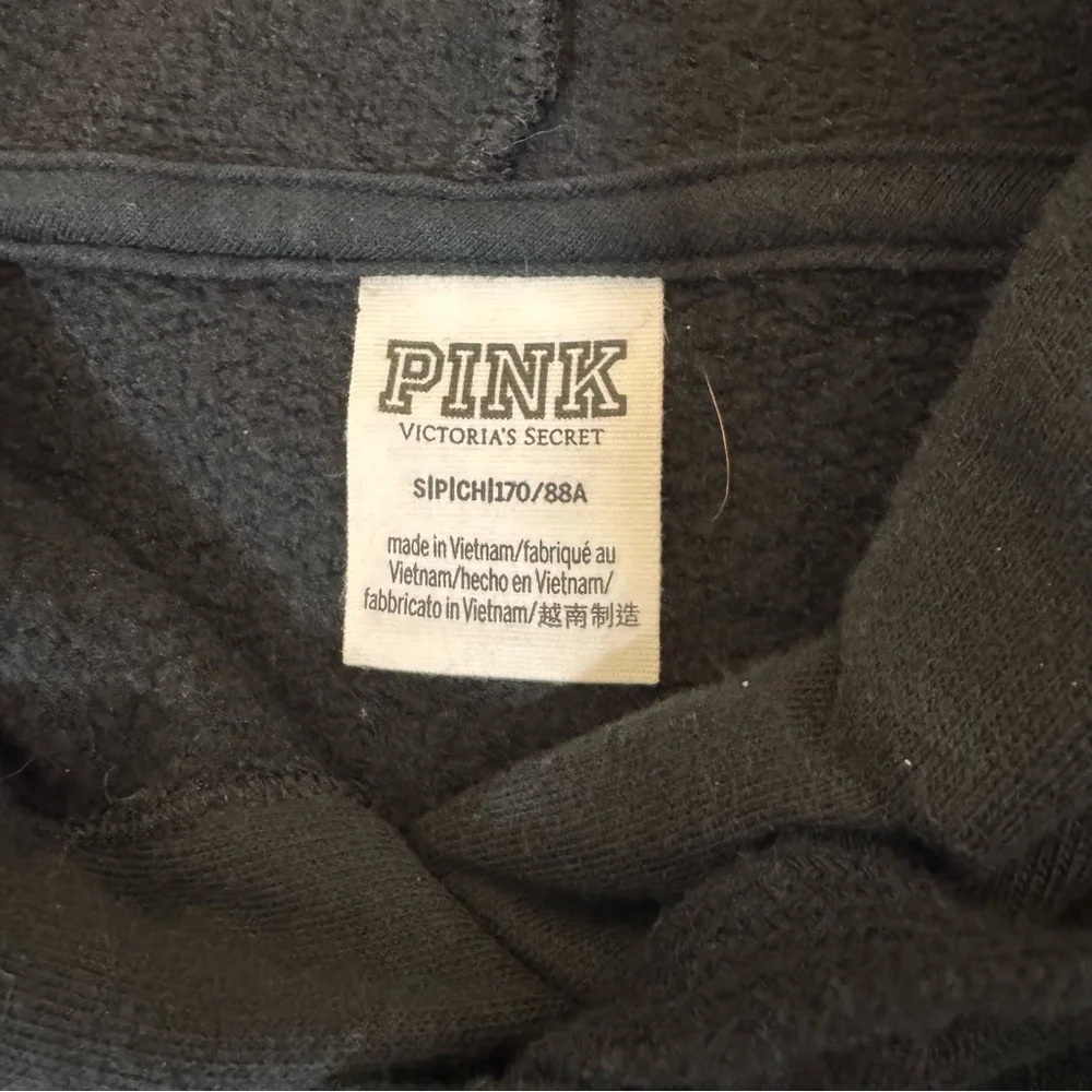 PINK Victoria's Secret Black Hoodie Size Small - Picture 3 of 3
